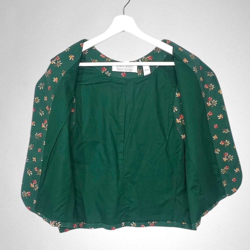 NWT Vintage KAREN SCOTT Green Corduroy Vest XL - Picture 4 of 10